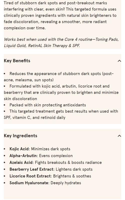 Barefaced Brightening Serum - Skin Brightener with Kojic Acid for Radiant Complexion - Targets Stubborn Dark Spots and Post-Breakout Marks Barefaced Brightening Serum - Skin Brightener with Kojic Acid for Radiant Complexion - Targets Stubborn Dark Spots and Post-Breakout Marks