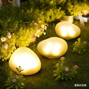 Solar-Powered Goose-Shaped Stone Lamp Outdoor Waterproof Wireless LED Garden Lights for Lawn Decoration & Home Decor Glowing Stone Lanterns Eco-Friendly Illumination