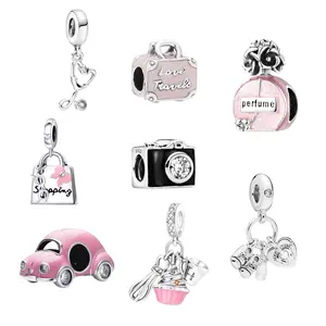 Lifestyle Charms 925 Sterling Silver – Camera, Travel, Shopping, Car & Beauty Bracelet Beads