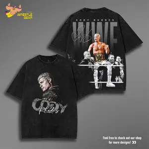 Vintage Style Cody Rhodes V4 Wash Tee, Wrestler Shirt, WWE Shirt, Graphic Top , Unisex T-Shirt, Men Gifts For Him Top Menswear Prints Seamless