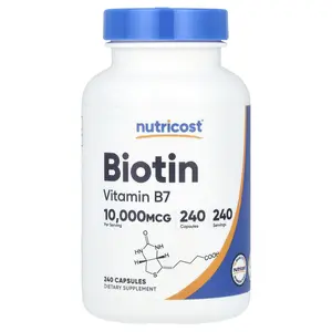 Nutricost Biotin, 10,000 mcg, 240 Capsules