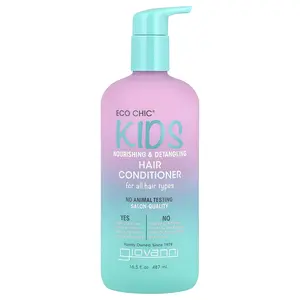 Giovanni Eco Chic® Kids, Nourishing & Detangling Hair Conditioner, For All Hair Types, 16.5 fl oz (487 ml)