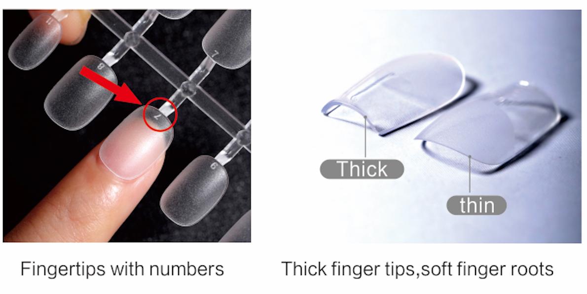 Oval White French Medium Glossy  Press On Nails