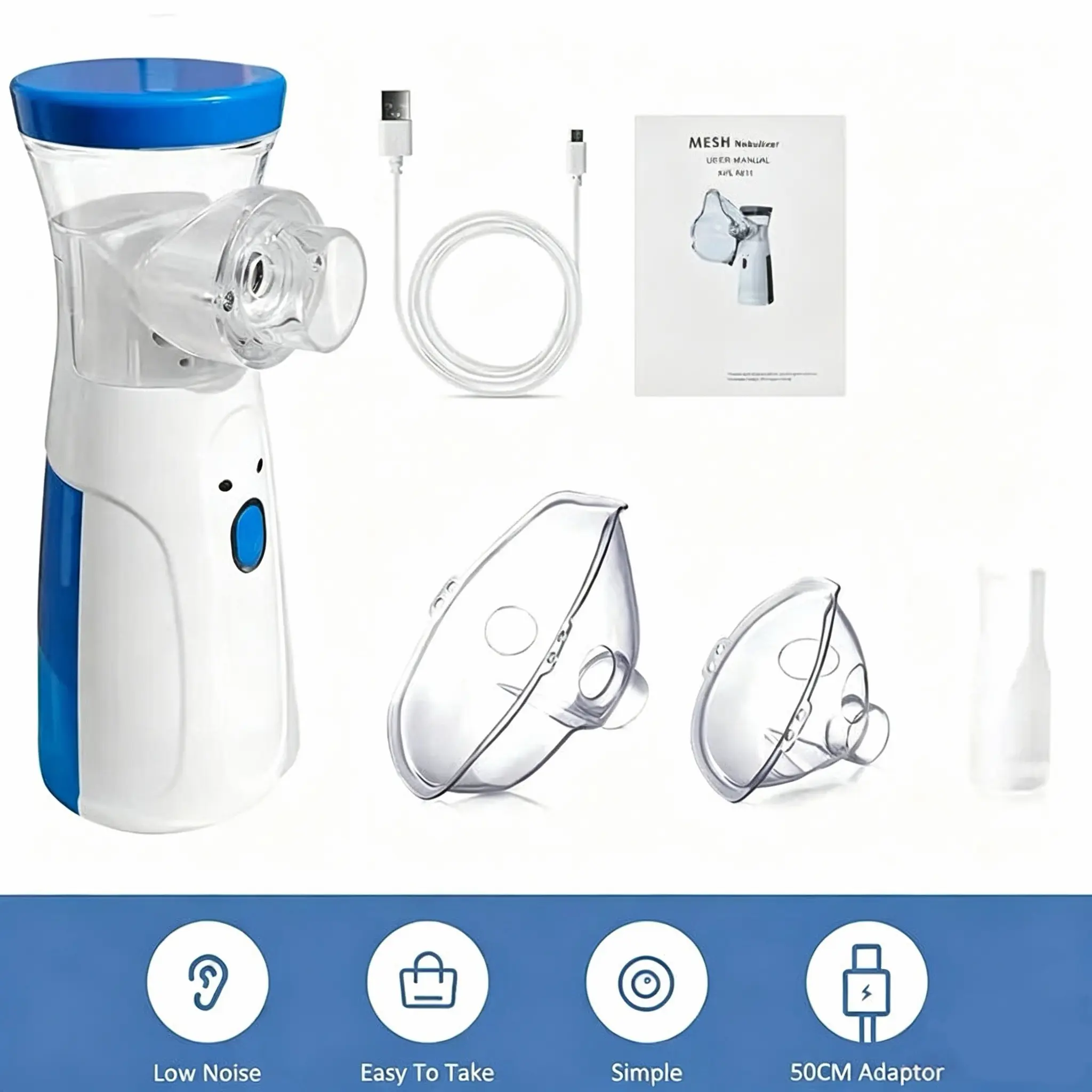 Portable & Rechargeable Nebulize Machine, Portable Nebulizer with Two Modes & Self-CleaningFunction.