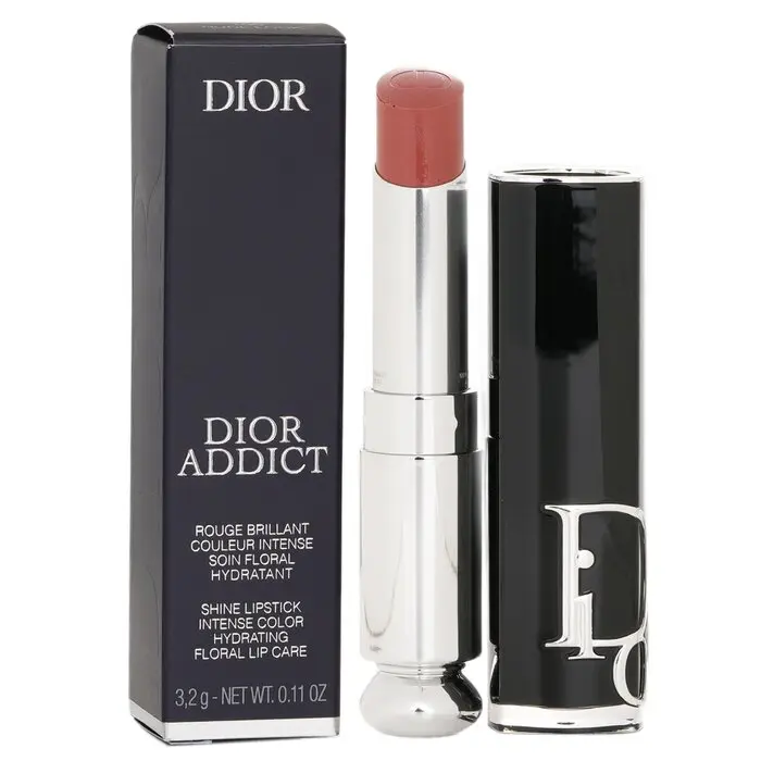 DIOR Addict Shine Lipstick, Makeup with Jasmine & Wax, Lightweight Gloss Finish - #100 Nude Look