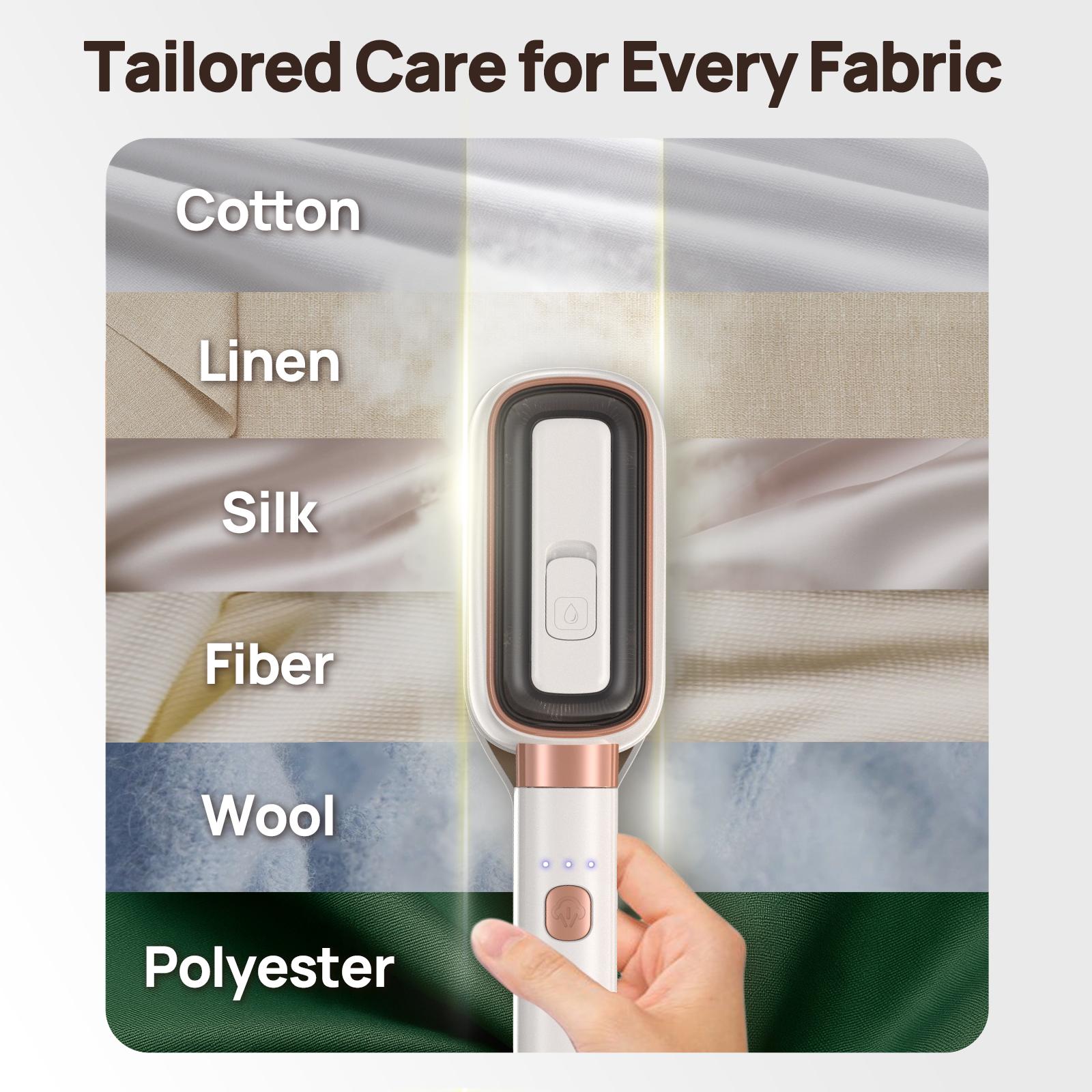 REDHUT Gament steamer for clothes, 3 in 1 Handheld steamer and lron, 15s Fast Heat-Up,1000W power,100-240V Dual Voltage,60ML Water Tank,Large Rotatable Panel, Travel-Friendly clothes lron