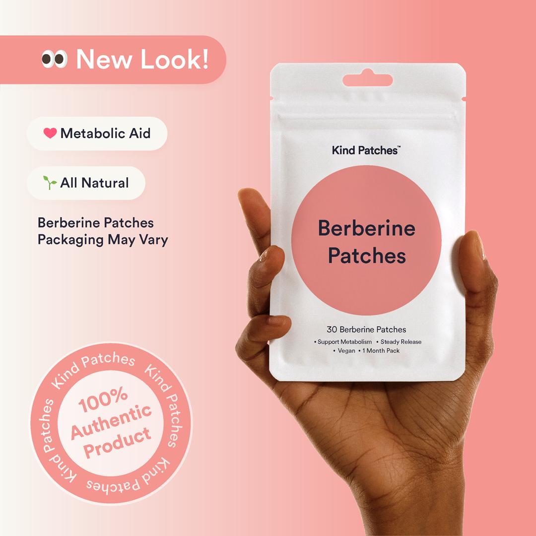 Kind Patches Meta Boost Bundle, 30 Berberine Patches+30 Age Rewind Patches, Support Metabolism, Supports NAD+ Production, Resveratrol, Steady Release, Vegan