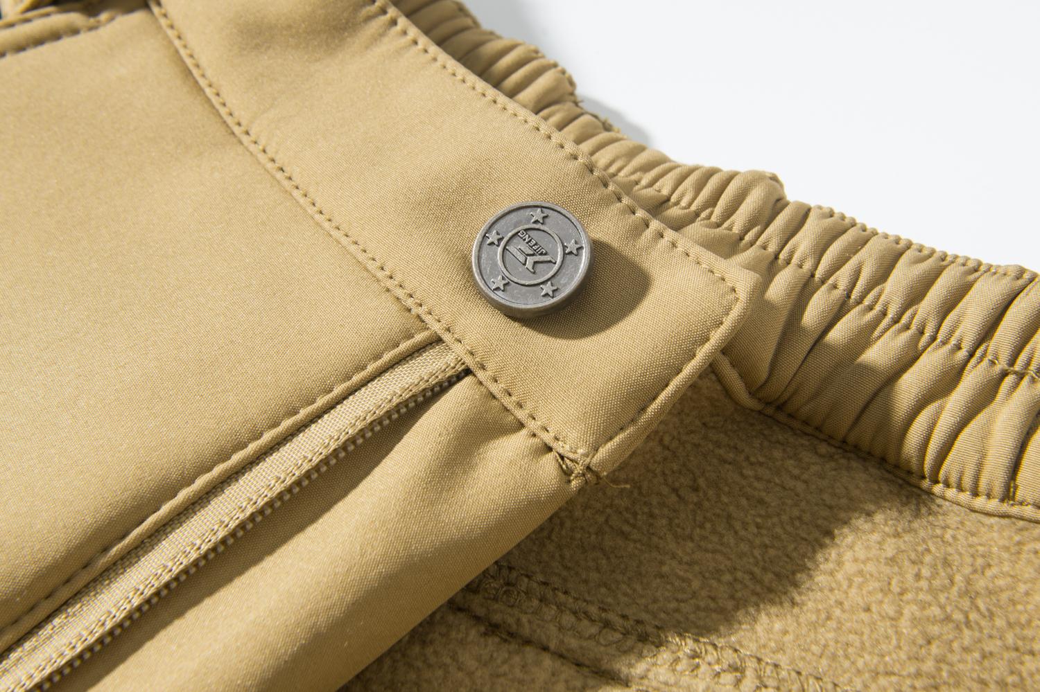 HOMUG Herren Dickes Fleece Taktische Kampfhosen, Herren Solide Farben Hosen mit Vielen Taschen für Wandern, mit Taschen Reißverschlüssen und Keine Taillie, Geeignet zum Tragen in den Herbst und Winter Jahreszeiten.