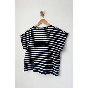 Manon Tee  WHITE STRIPE ON NAVY