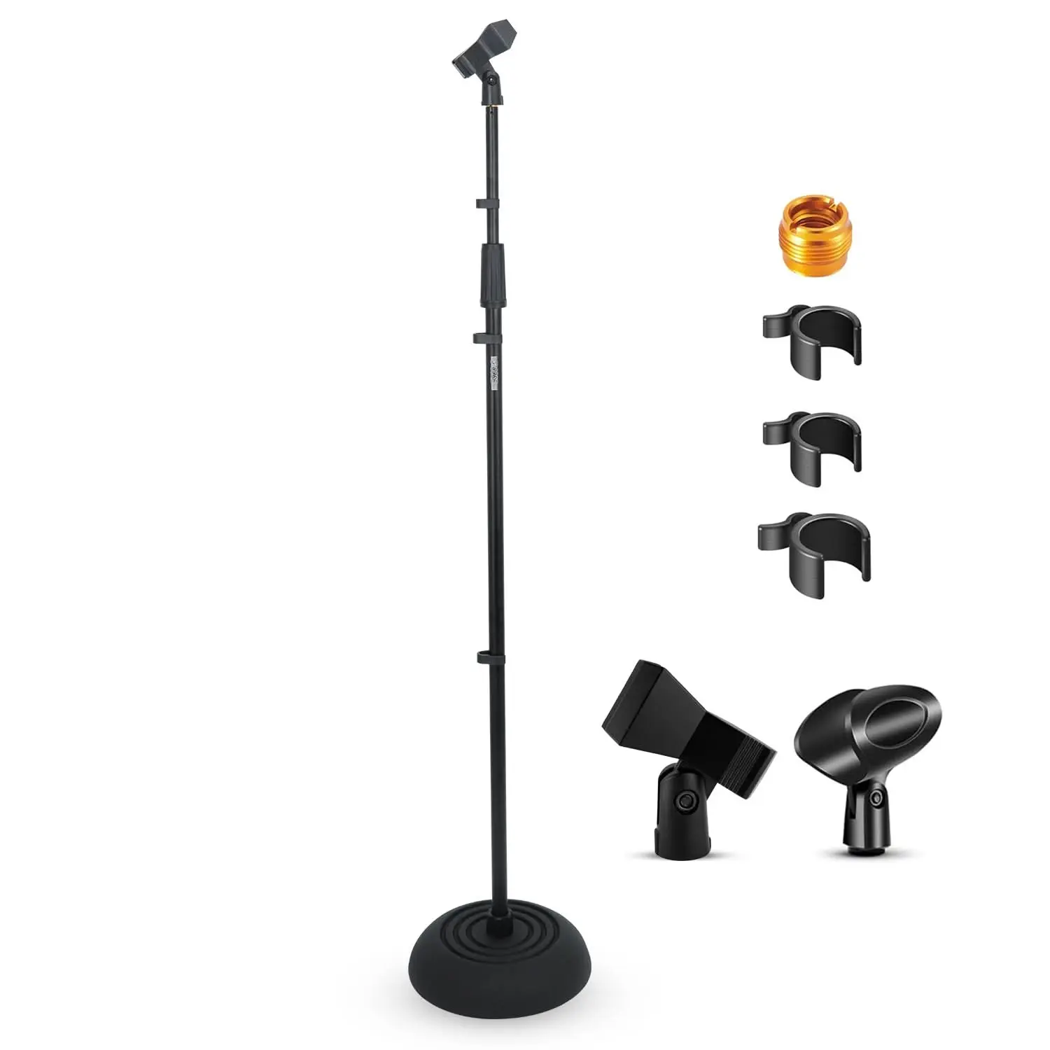 5Core Mic Stand Floor Heavy Duty Height Adjustable Pedestal Para Microfono for Singing On Stage Studio Metal Steel