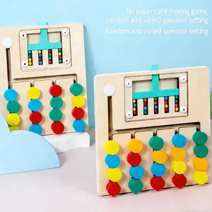 Kids Five-Color Maze Chess, early education toy, has varied puzzles, fun & portable. It boosts concentration, hand-eye coordination, color recognition, brain game, parent-child interaction & logical thinking.Suitable gifts for boys and girls. Set