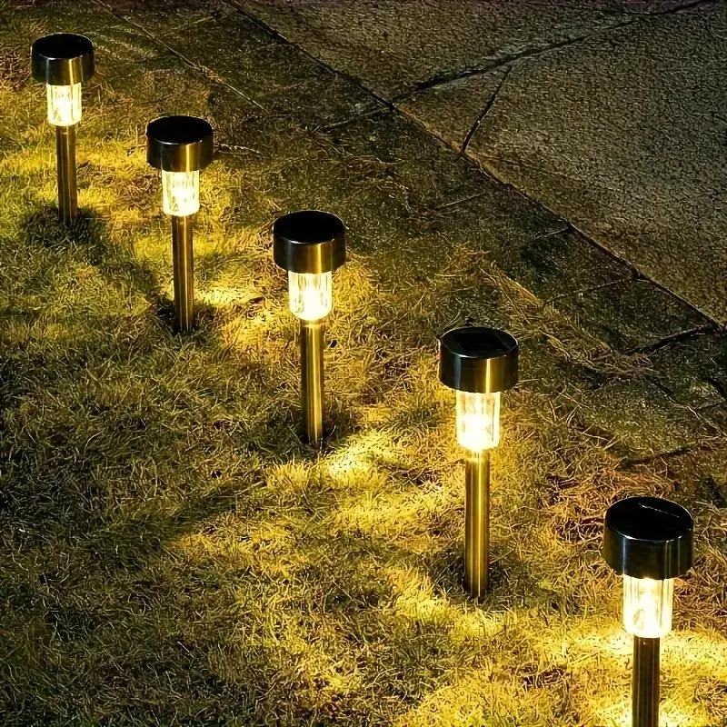 10PCS Solar Outdoor Lights - ABS Plastic Bulk Pack Multi-Holiday Pathway Decor, Warm Lawn Lights for Gardens, Home Festive Party Supplies