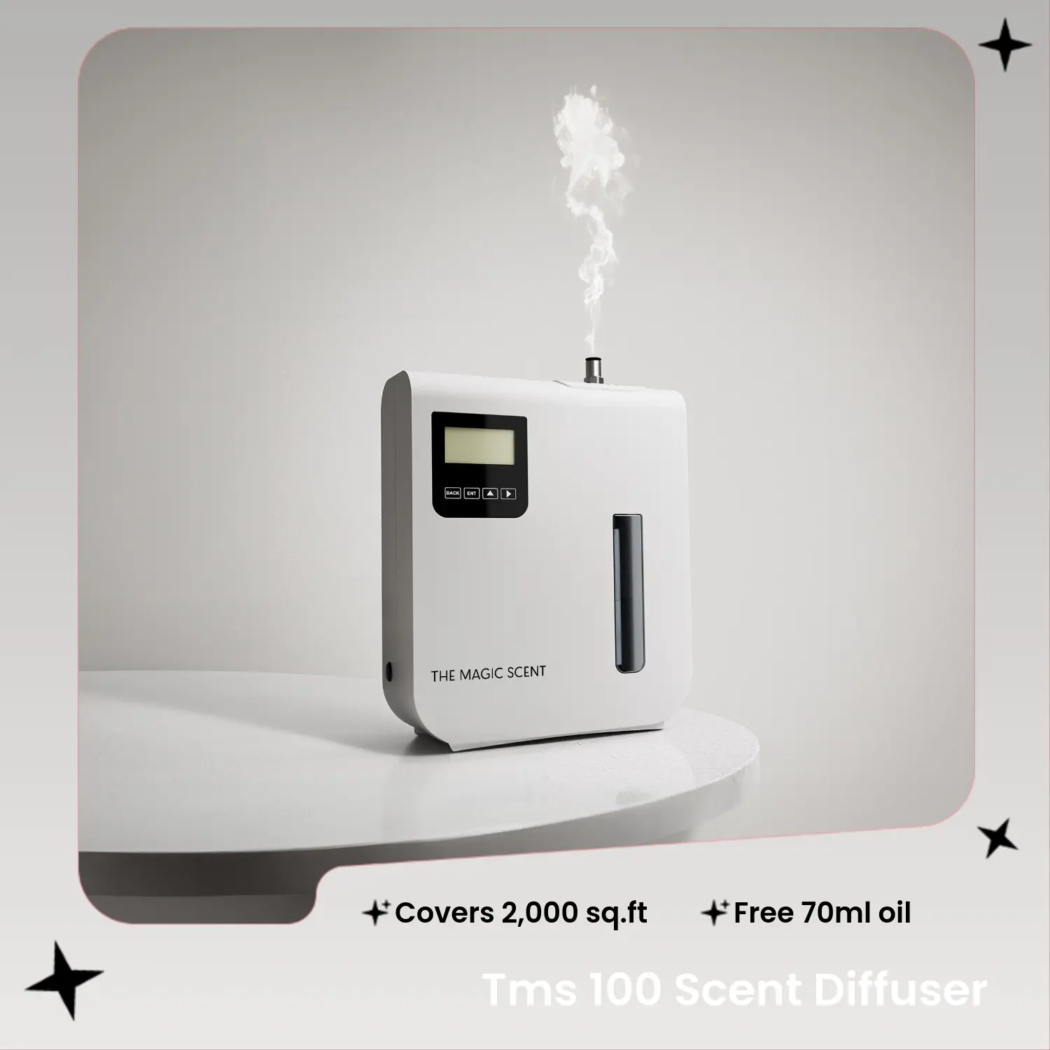 TMS 100 Scent Diffuser | Covers up to 2,000sq.ft | Free 70ml Diffuser Oil Included