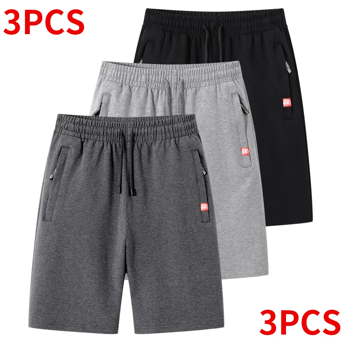 Men’s casual athletic shorts, available in three colors, made from breathable fabric with a zipper design-perfect for summer beach trips, outings, and everyday outdoor activities.