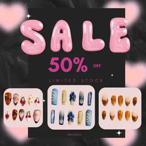 NailVesta Secret Collection – 100% Handcrafted 3D Press-On Nails | Reusable, Long-Lasting, Salon-Quality nail art