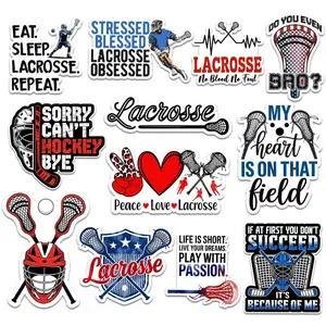 12 PCS Waterproof Lacrosse Sticker Pack for Laptop Water Bottle Sports Decals Perfect for Gymnastics Enthusiasts and All Ages