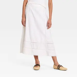 Women's Cutwork Midi Full Skirt - Universal Thread