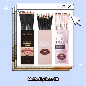 12pc Matte Lip Liner Kit: Waterproof, Longwear & Easy to Use | Define Lips Perfectly | Ideal Gift for Her，Perfect Makeup Gift!