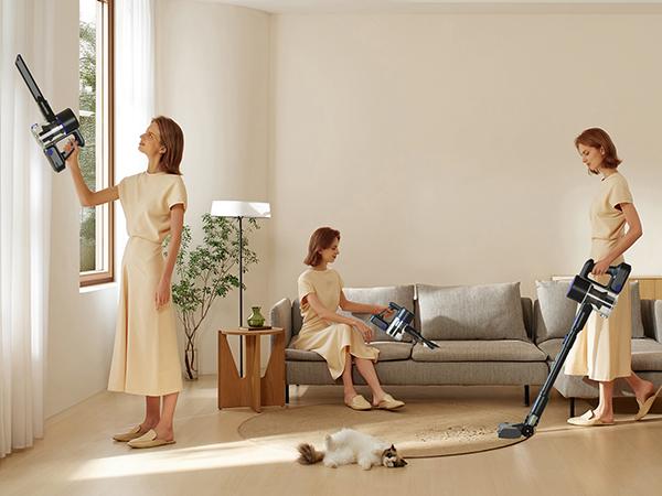 3-in-1 Cordless Stick Vacuum Cleaner, Lightweight with LED Headlight, 10KPa Suction for Carpet, Hard Floor and Pet Hair, Black Blue 3-in-1 Cordless Stick Vacuum Cleaner, Lightweight with LED Headlight, 10KPa Suction for Carpet, Hard Floor and Pet Hair, Black Blue