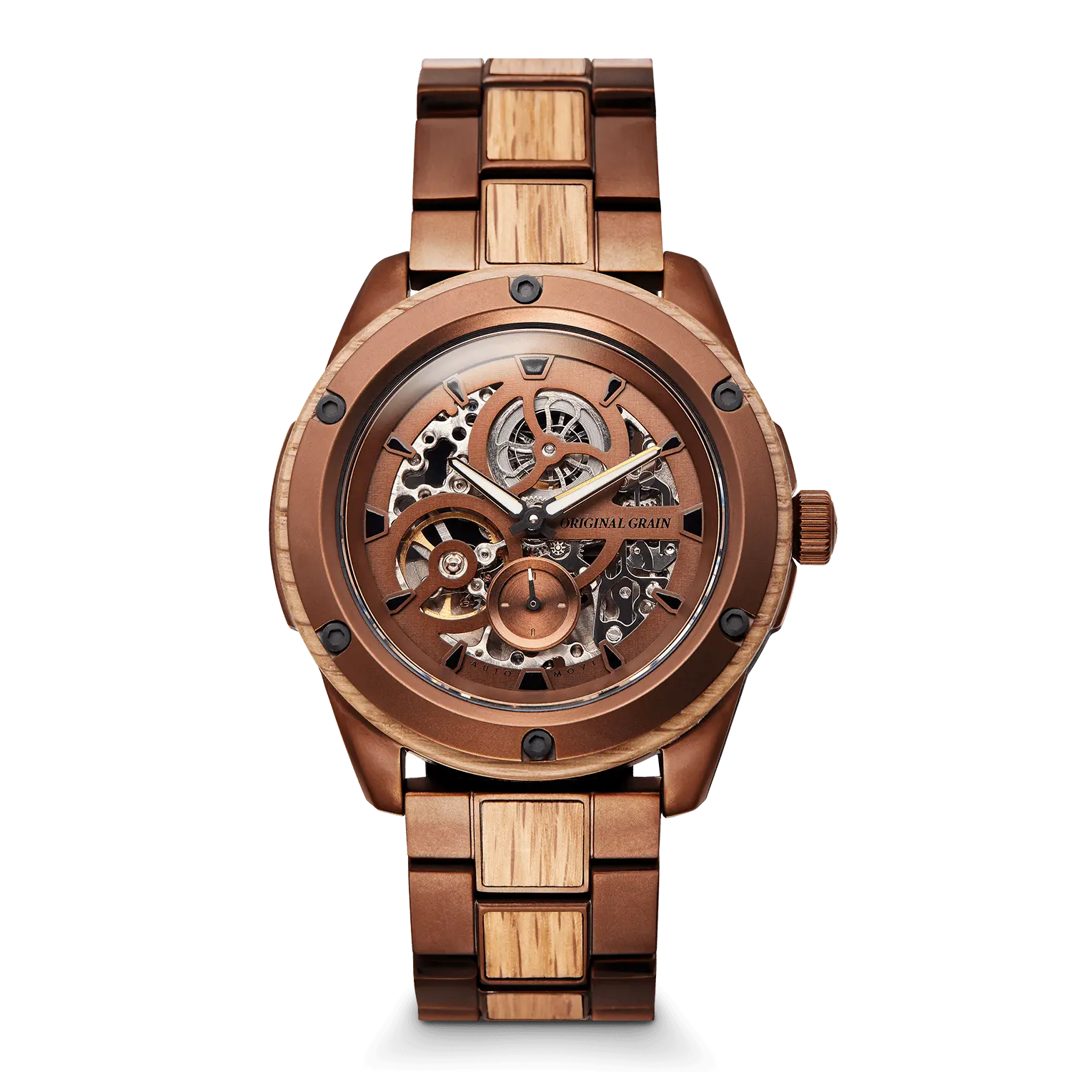 Whiskey Espresso Rugged Automatic 44mm Men's Watch