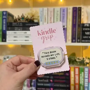 CrystalLovee This Book Ruined My Life Bookish Kindle Grip Phone Grips, Magsafe, Adhesive Grip, Pop Socket Magnetic Silicone