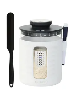 Premium Sourdough Starter Kit by [Brand] 33 oz Wide Mouth Jar With Thick Glass for Fermentation - Includes Airflow Lid, Feeding Marker & Spatula