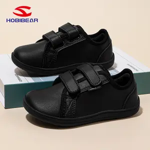 HOBIBEAR Toddler Slip On Shoes, Leather First Walkers for Babies with a Wide-Toe & Roomy Fit, Lightweight for Spring Play, 6 - 10 Years