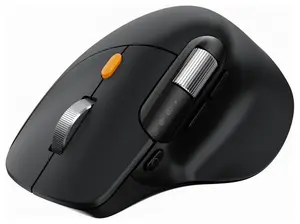 ProtoArc Ergonomic Bluetooth Mouse, EM25 USB Wireless Mouse, Fast Scrolling & Thumb Scroll Wheel, Buttons Customizations, 8000 DPI, Quite, Rechargeable, Compatible with Windows/Mac/Android