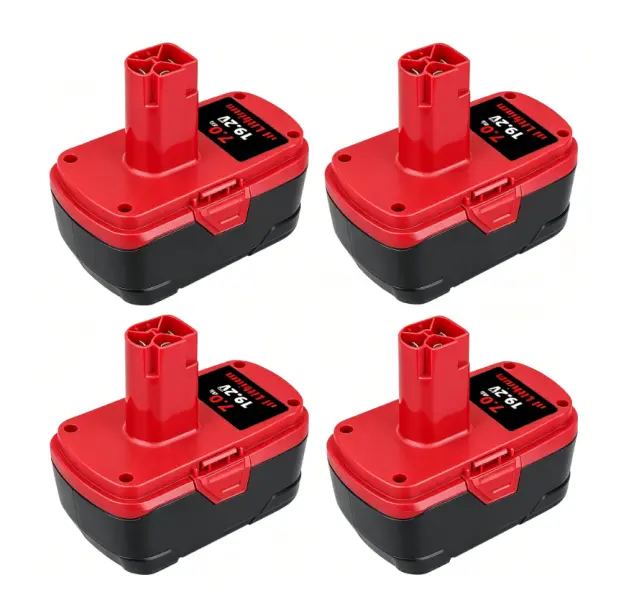 18V (19.2V Max) 7000mAh Li-ion Battery for Craftsman C3 Cordless Power Tools - Red & Black Home Improvement Charge Controller Accessory