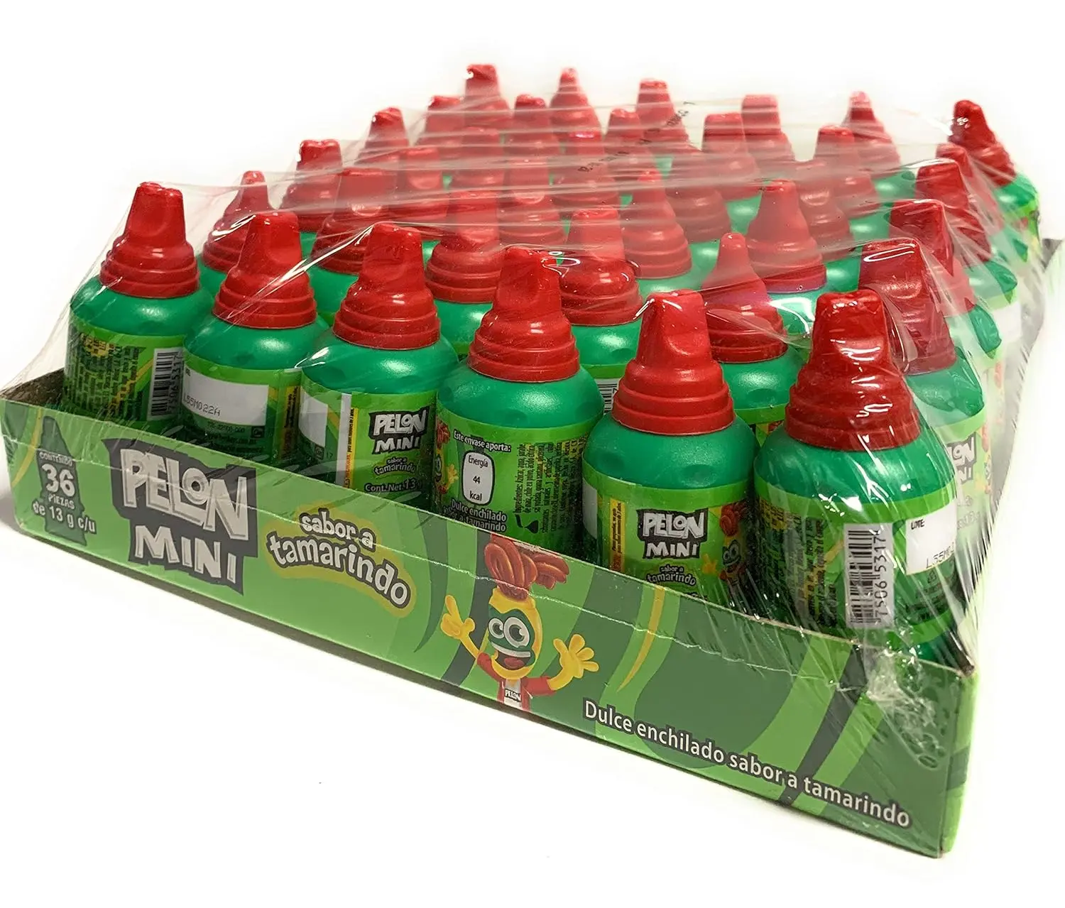 MINI Pelon Pelo Rico, Dulce De Tamarindo, 13 gr. (36 Pack) Spicy Sweet Tamarind Flavor Candy Snack Soft Jelly Mexican Candy Dulces Candies