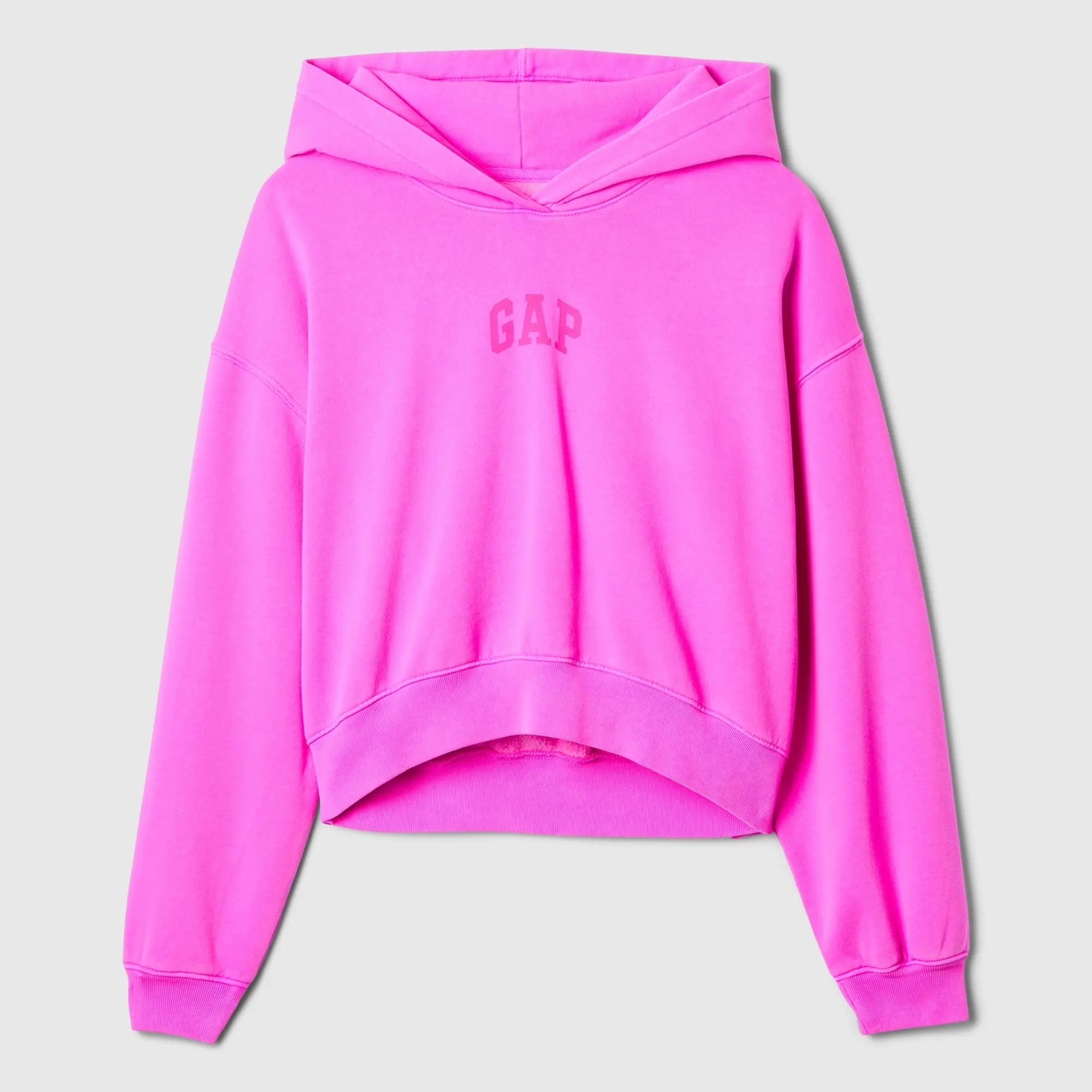 Women's GAP VintageSoft Crop Logo Hoodie, Long Sleeves Tops, Smooth Fabric, Perfectly Fits Womenswear Hoodies & Sweatshirts
