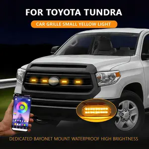 For Toyota Tundra 18 LED Front Grille Light Car Daytime Running Light Wheel Eyebrow Lamp For Pickup Offroad 12V