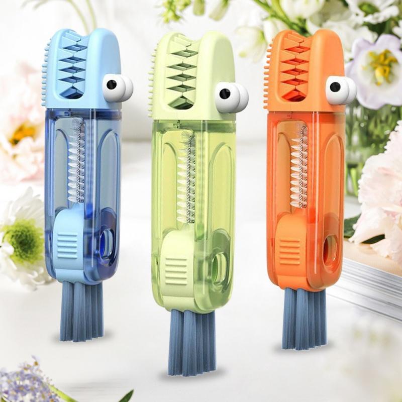 3In1 Multi-Function Gap Cleaner, Kitchen Cleaning Brush, Portable Cleaning Brush, Suitable For Cups, Baby Bottles, Lids, Thermos, Glasses And Kitchenware,3Pcs
