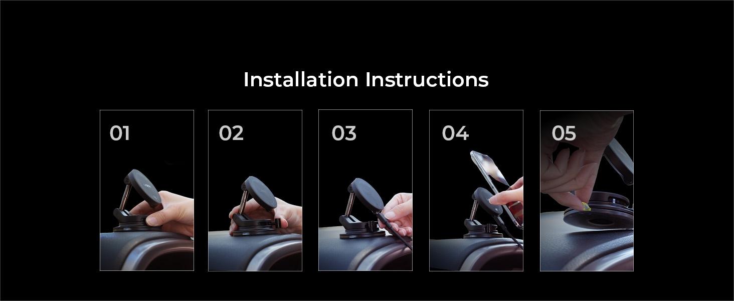 LISEN Vacuum Magnetic Phone Charger， [ SuctionPro ] 25W Wireless Car Charger, Suction Cup Phone Holder,360° Vacuum Magnetic Phone Holder for iPhone 17 Pro Max Air 17-12,Samsung S25 with MagSafe Case