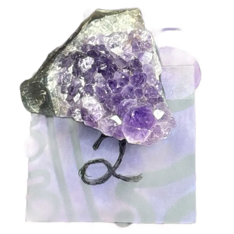 Raw Amethyst Crystal Specimen with Natural Purple Quartz for Healing and Home Decor