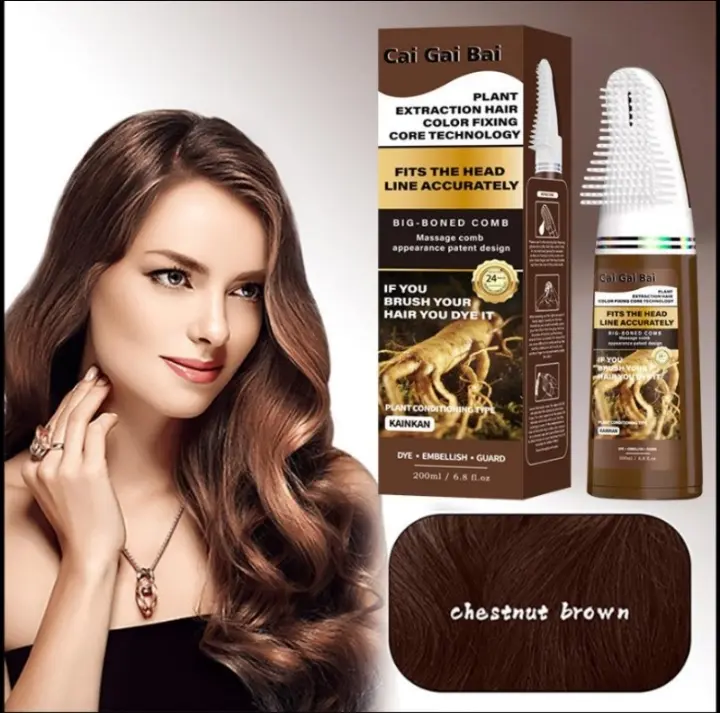 Hair Dye Home Use Dye Comb Integrated Convenient Hair Dye Cream Long-lasting Color No Color Fading Plant Essence No Damage to Hair Ash Brown Ash Blonde Highlights Mild Haircare easy to use, gentle and non irritating herbal extract Deep nourishment repair