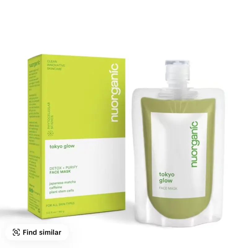 nuorganic Tokyo Glow  - nuorganic Matcha Green Tea Face Clay Mask - Organic Ingredient, Plant-Based - Deep Cleansing, Clearing Acne and Blackheads, Skincare