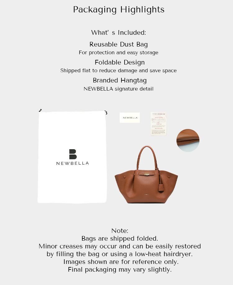 NEWBELLA Marella Top Handle Tote Bags - Elegant PU Leather Tote with Detachable Charm & Magnetic Closure System for Everyday Use 23.6" x 12.6" x 5.5" x 11" SpringStatements