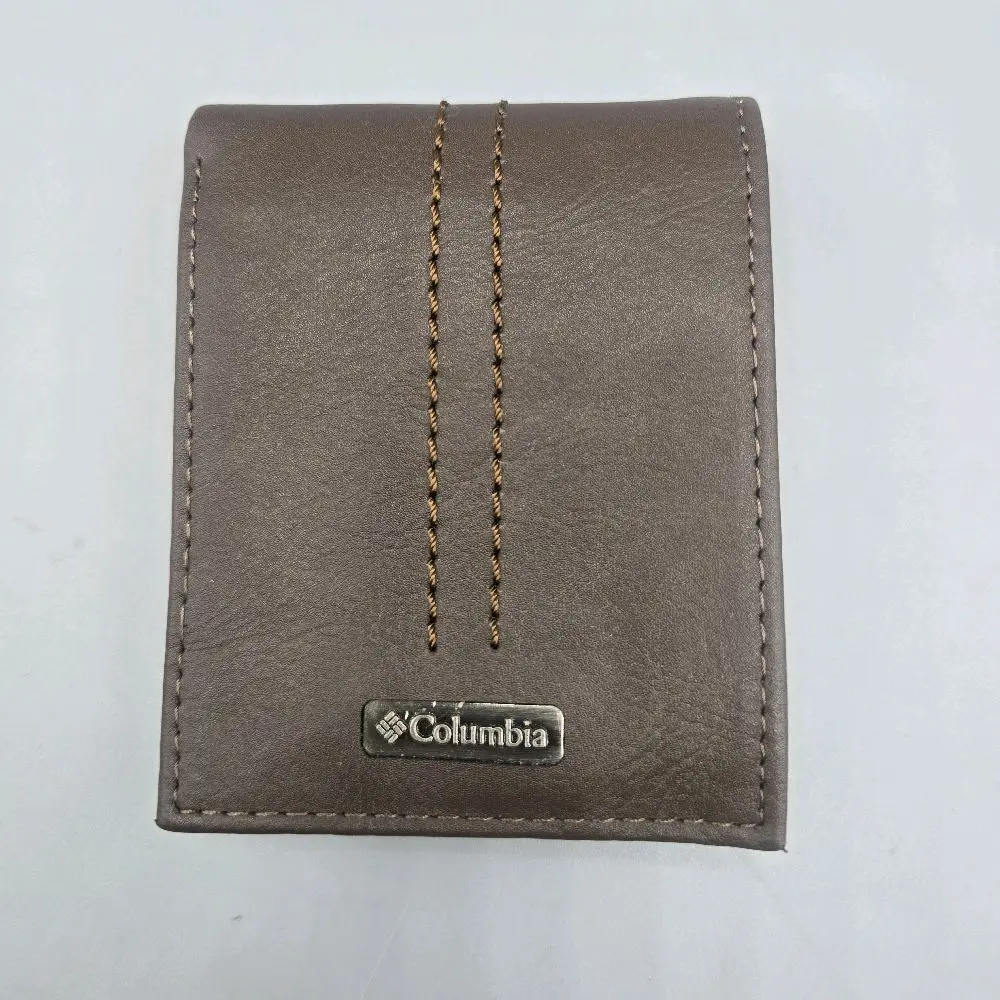 Columbia Men's Wallet Bifold Coated Leather, Brown