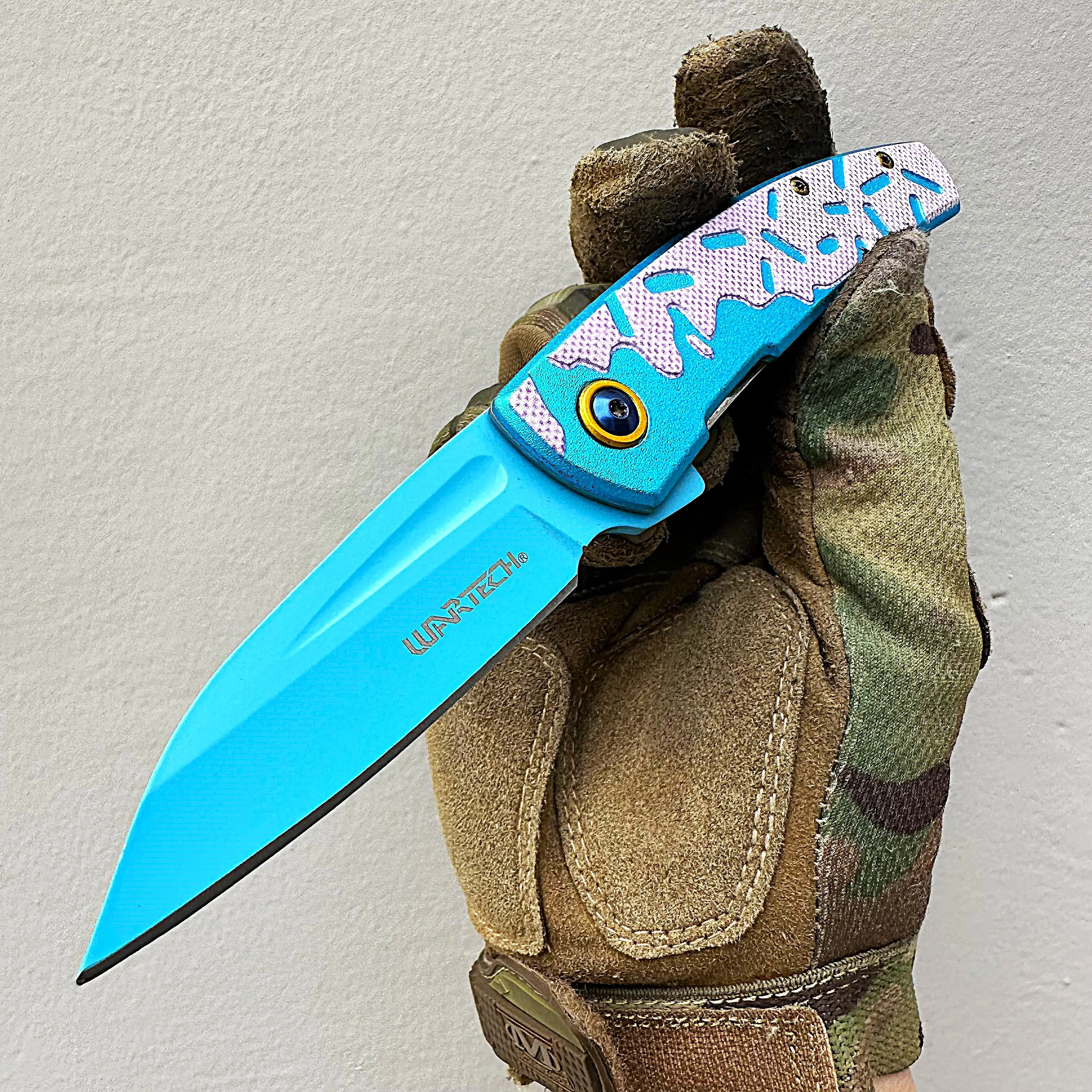 7.5" Waffle Sprinkles Outdoor EDC Folding Pocket Knife for Men Women – Razor Sharp Stainless Steel Blade, Compact & Durable Gear Tools for Camping, Hiking, Survival, and Everyday Carry