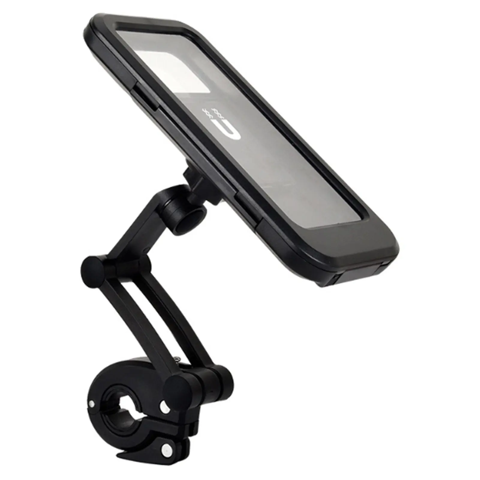 Waterproof Motorcycle Phone Holder, Universal Handlebar Mount Phone Case with 360° Rotation, Adjustable Extension Arm, Shockproof Rainproof Bike Phone Holder for Motorcycle, Bicycle, E-Bike, Scooter, GPS Navigation Riding Accessory