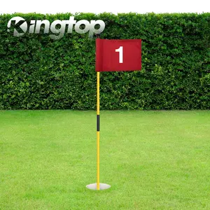KINGTOP Mini Golf Flagstick for Backyard Practice Putting Green, 3ft Golf Pin Flag Hole Cup Set, Portable 2-Section Design, Gift Idea