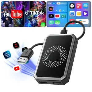 Wireless Carplay Adapter for Factory Wired Carplay Vehicles,Streaming Netflix, YouTube, Tiktok in your car，Automatic Connection，Plug & Play Outdoorfun