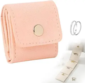 Mini Travel Jewelry Bag Set – Portable Foldable Organizer for Rings, Earrings & Necklaces