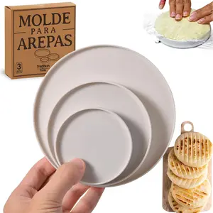 Molde para Arepas with Gift Box – 3 Sizes (5.9", 4.3", 3.1") & Double Thickness for Perfect Arepas Colombianas, Gorditas, and More – Durable, Food-Safe, Easy-to-Clean Kitchen Tool