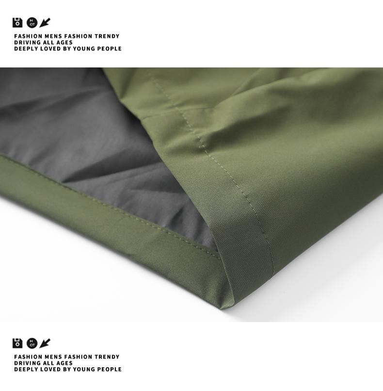 Men's casual jacket, tactical wear with durable waterproof surface, multiple pockets design, casual sports style, single piece outdoor gear, suitable for hiking and camping expeditions, outdoor activities, suitable for all seasons.