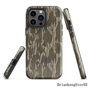 Camo Tough Case for iPhone Mossy Oak Bottomland, Bottomland phone case camo for iPhone 15Pro, 14, 13, 12, 11, 8, XR Mini, Pro Max, Plus Accessories Protection camo phonecase Aesthetic Screen Protector.8.R93