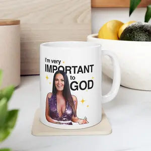 Lisa Barlow Real Housewives Mug, I'm Very Important To God Coffee Mug, Fan Gifts - scs16509 TV Show Bravo TV