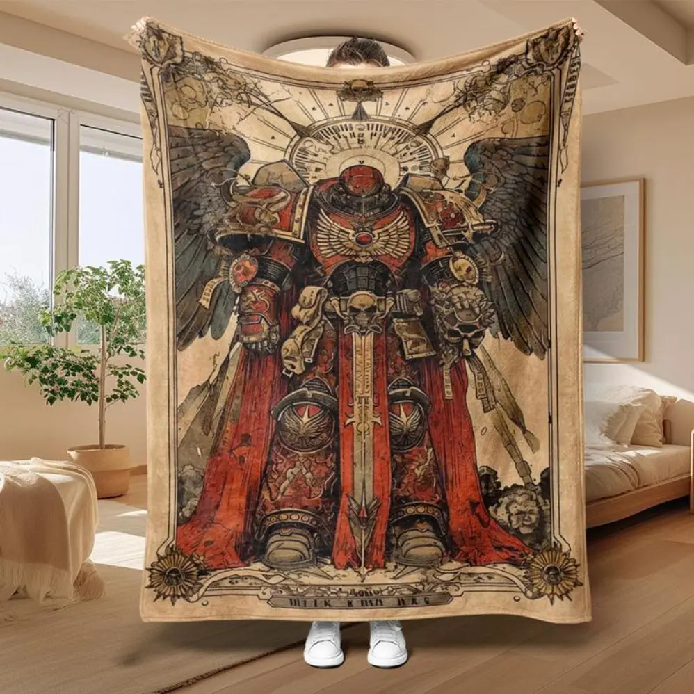 Warhammer Themed Pattern Blanket, Soft Comfortable Warm Throw, Air Conditioned Room Blanket, Warm Nap Blanket for Home Office Travel  Christmas gift Dream Weave Home