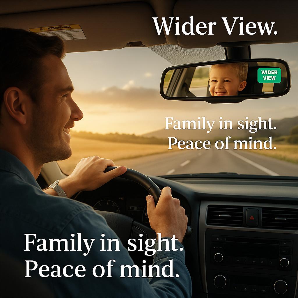 12.6-Inch Clip-On Rearview Mirror Wide-Angle Convex Anti-Glare Reduces Blind Spots Universal Fit for Cars SUVs & Trucks Enhanced Vision Safety